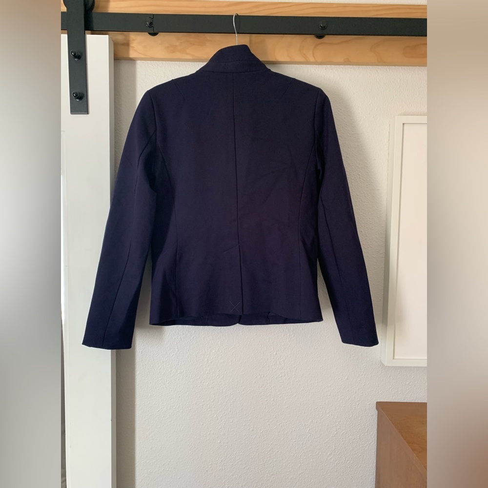 NWT Anthropologie Maeve Ponte Naval Peacoat Blazer in NAVY, Size 6 - Picture 7 of 8